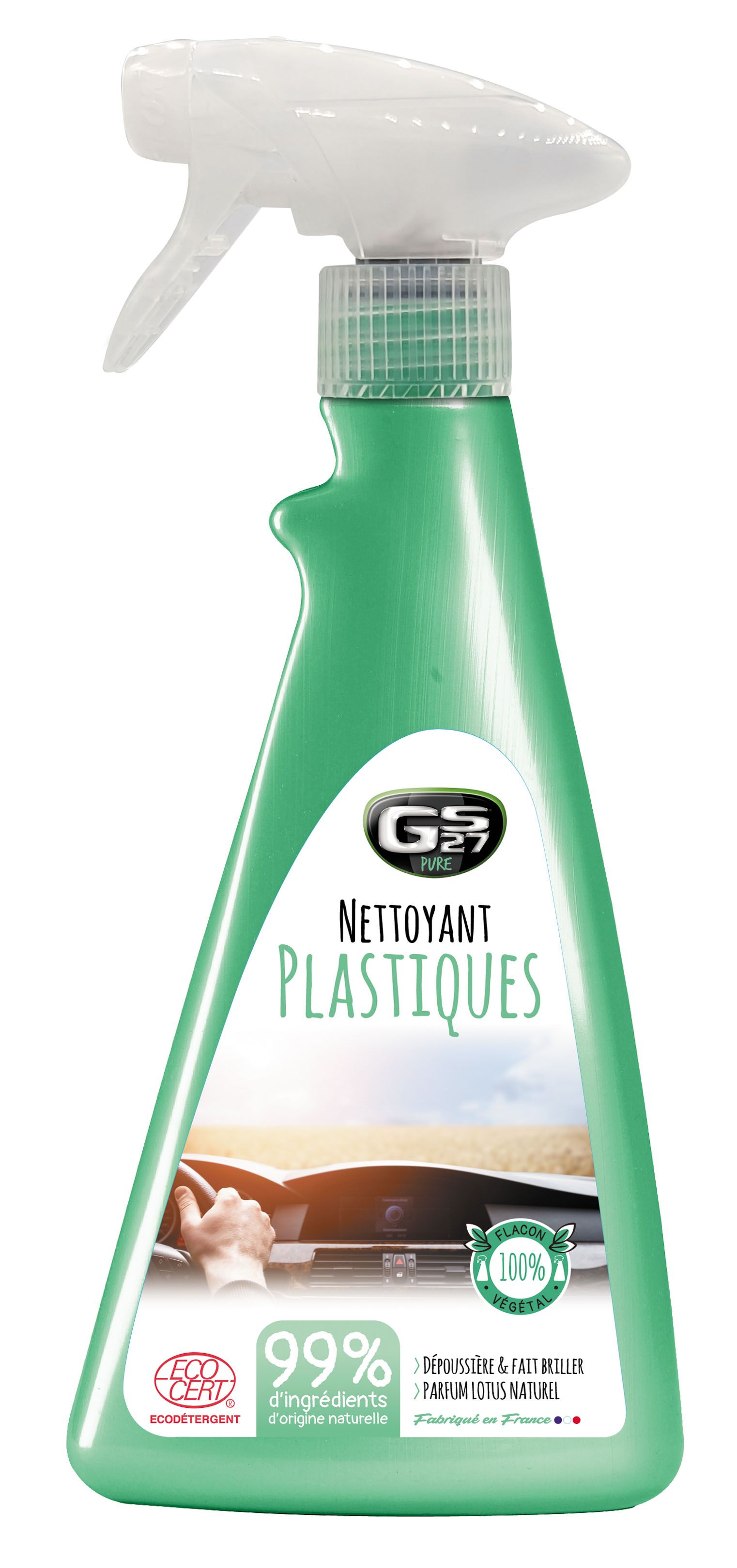 Nettoyant Plastiques Écocert - Entretien Auto Intérieur - GS27 Pure
